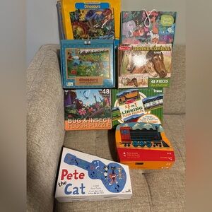 Toddler Trains, Dinos, and Animal Floor Puzzles